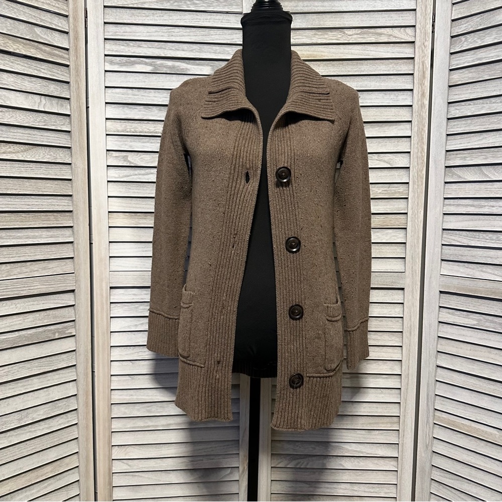 Eddie Bauer Brown Cardigan Sweater